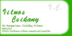 vilmos csikany business card